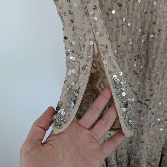 Mac Duggal 10740 Sequin Gown with Embellished Hemlin and Belt - Picture 11 of 16